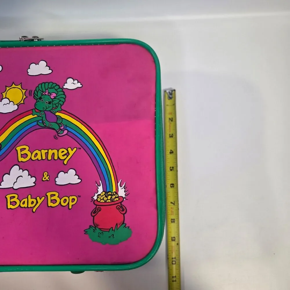 Vintage Barney And Baby Bop Travel Bag 1993 Suitcase Luggage